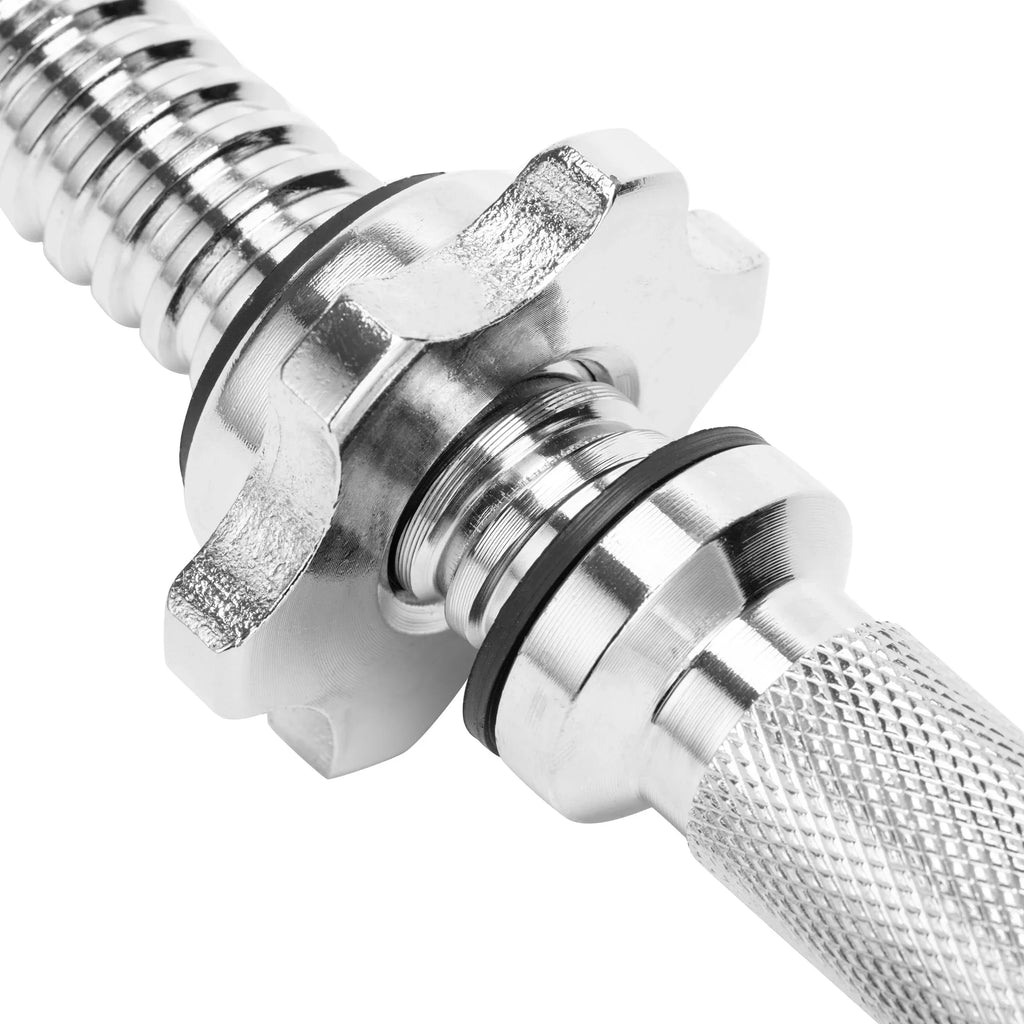 Stylish SAYFUT 17.77''/ 45cm Threaded Dumbbell Handles/ Adjustable Dumbbell Bar Handles - Fit 1 inch Standard Weight Plate - Weightlifting Accessories, Hex nut