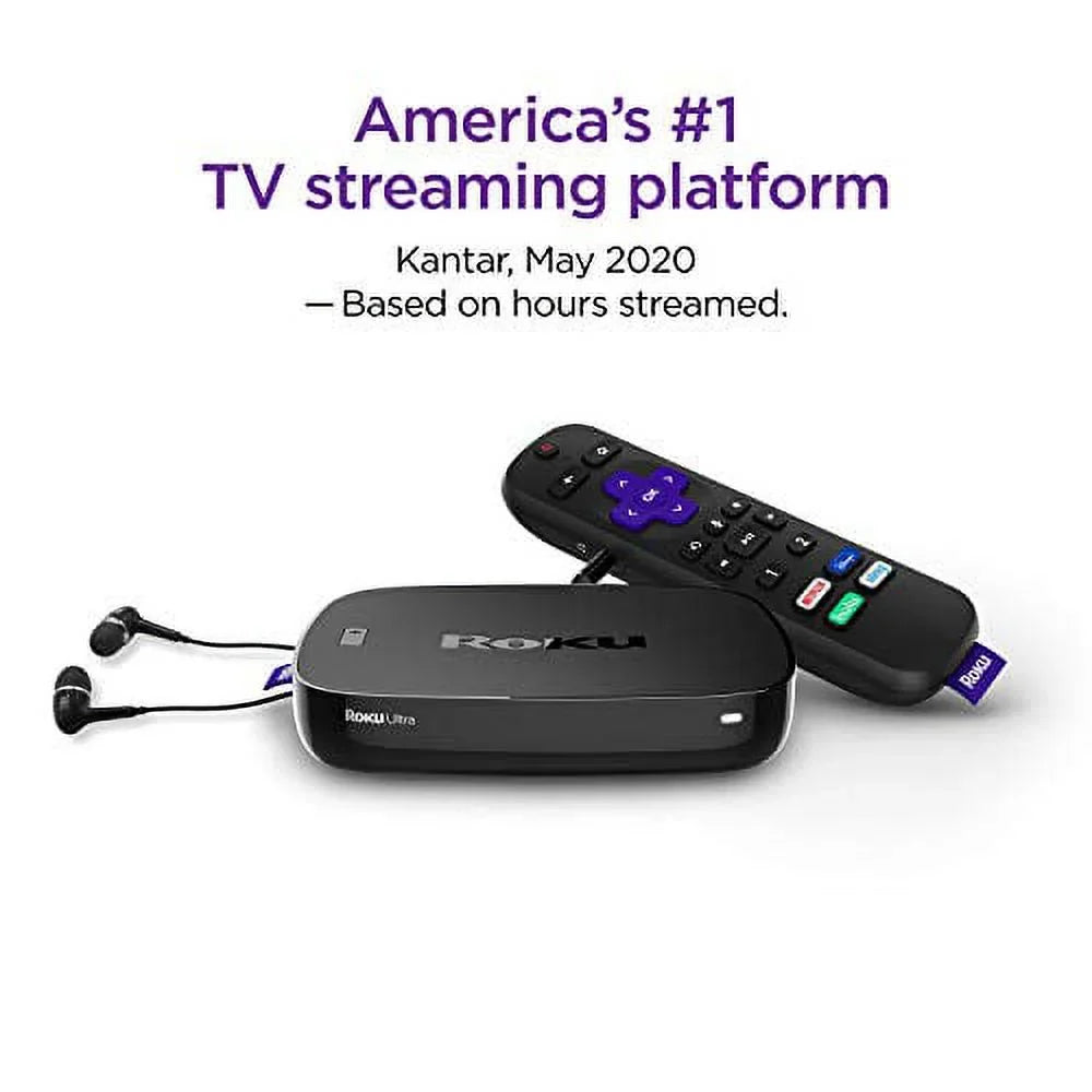 Stylish Roku Ultra | Streaming Media Player 4K/HD/HDR with Premium JBL Headphones