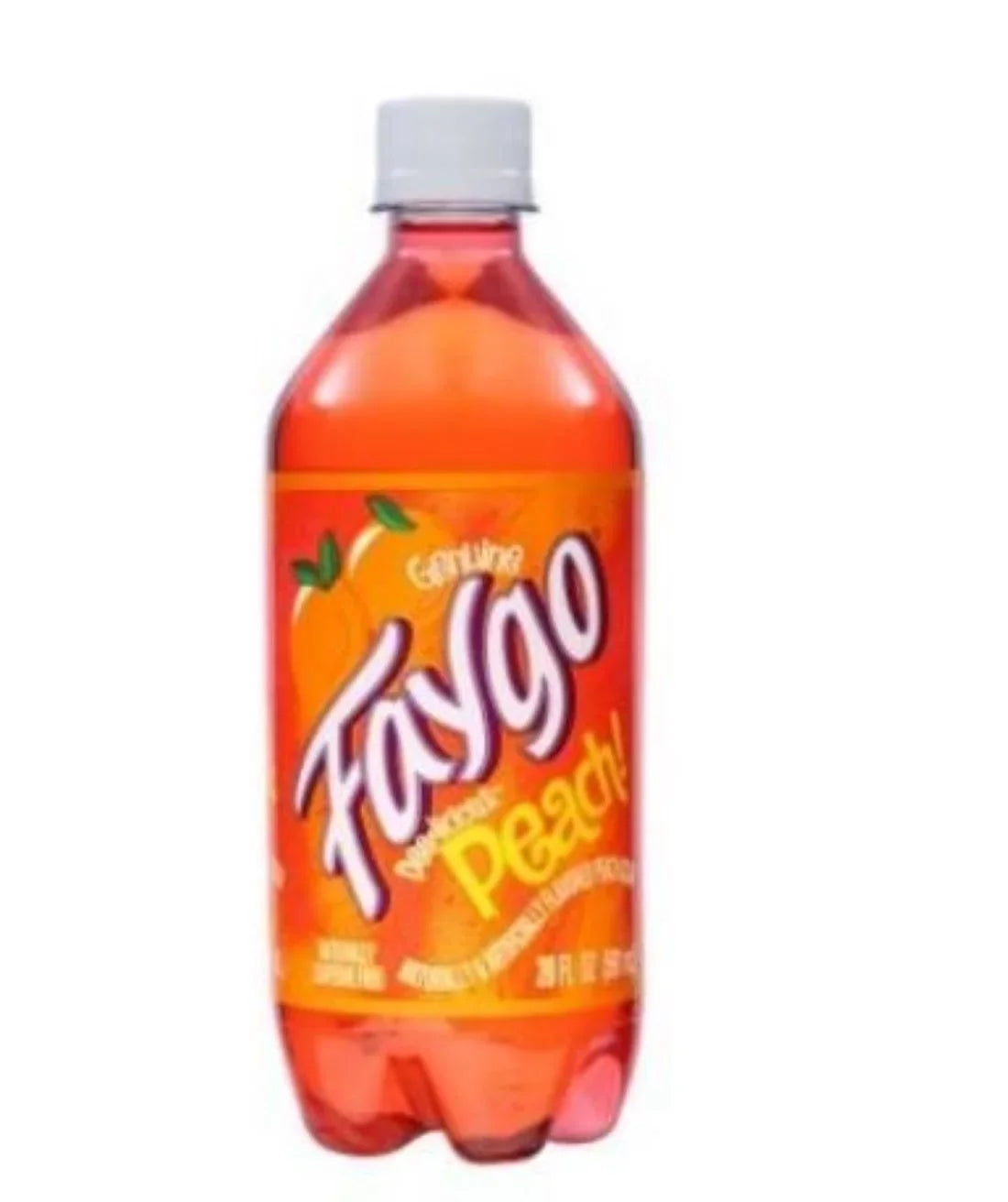 Faygo Peach Soda Pop, 20 Oz Bottles, Quantity of 4 - Exclusive Design