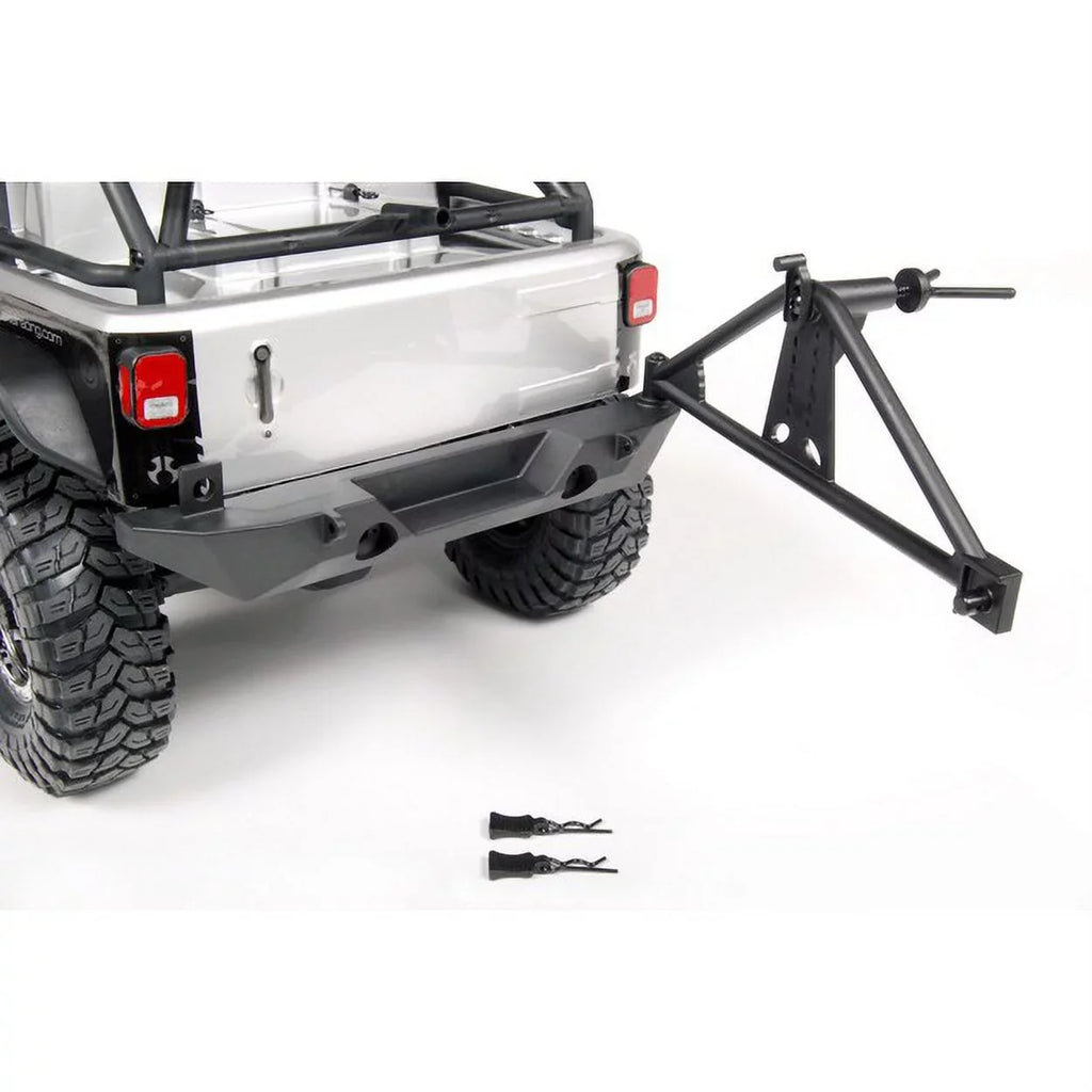 Axial AX80126 RrBumper/TireCarrierSCX10/Poison Spyder/JK AXIC4349 Electric Car/Truck Option Parts