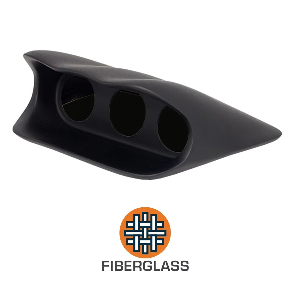 GlowShift 2002-2007 Subaru Impreza WRX Fiberglass Triple Dashboard Gauge Package with Tinted 7 Color GS2 Gauge Set