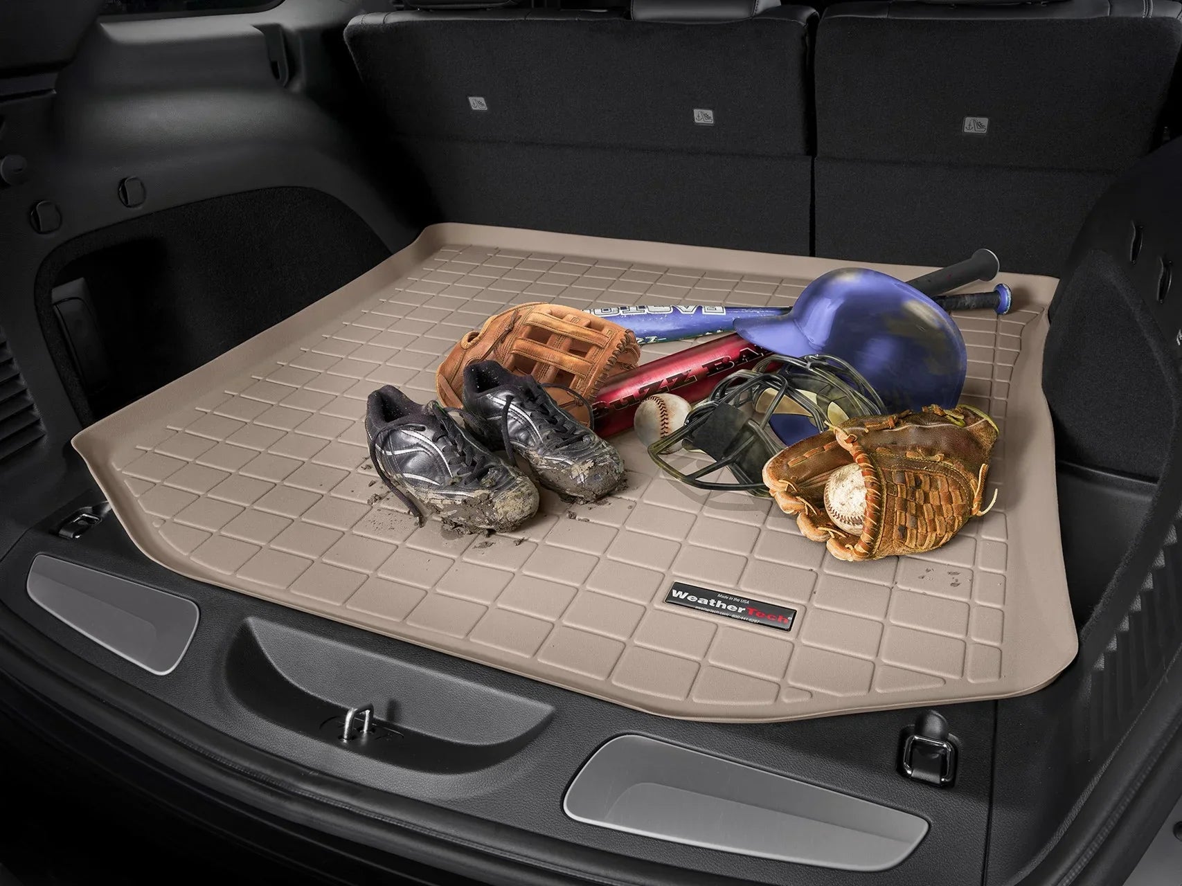 WeatherTech Cargo Trunk Liner compatible with 2005-2010 Jeep Grand Cherokee - Behind 2nd Row Seating, Black