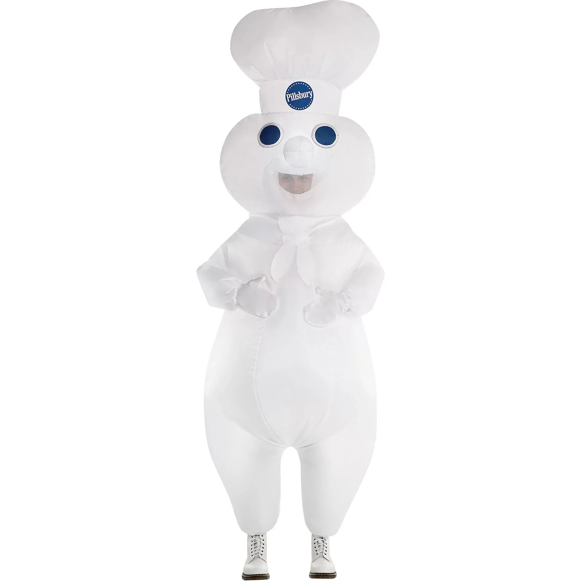 Licensed Pillsbury Doughboy Inflatable Halloween Costume For Adults Built-In Fan - Exclusive Design