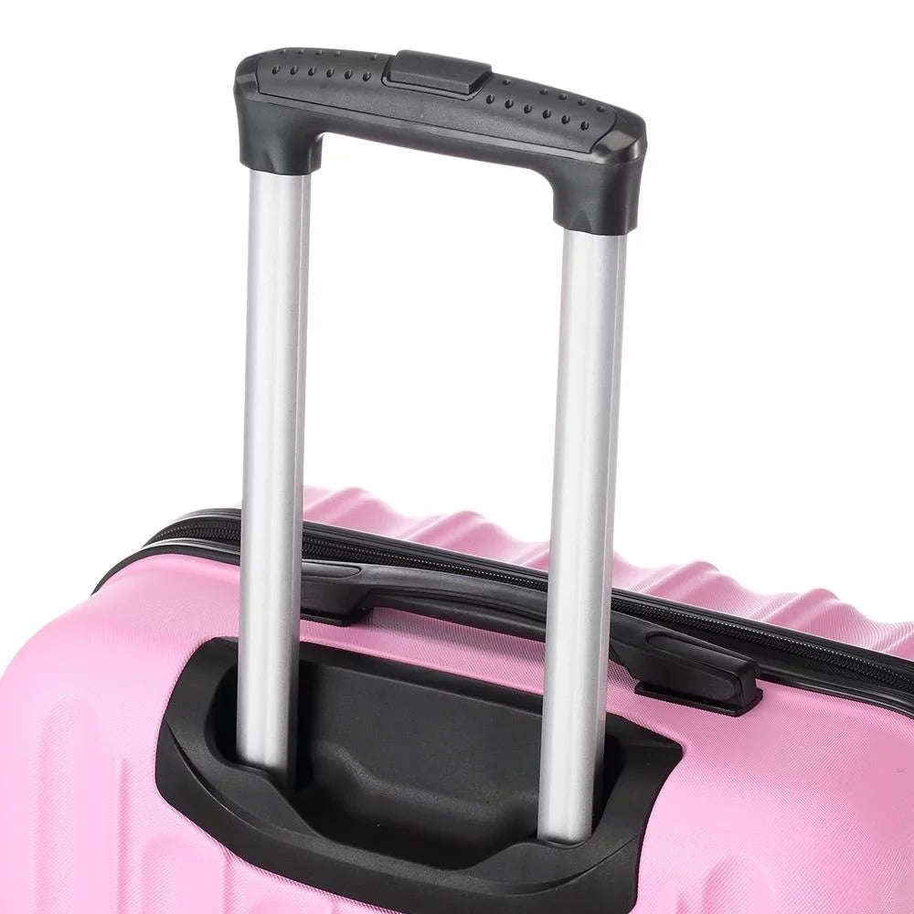Stylish Zimtown 3-in-1 Luggage Multifunctional Large Capacity Traveling Storage Suitcase Pink