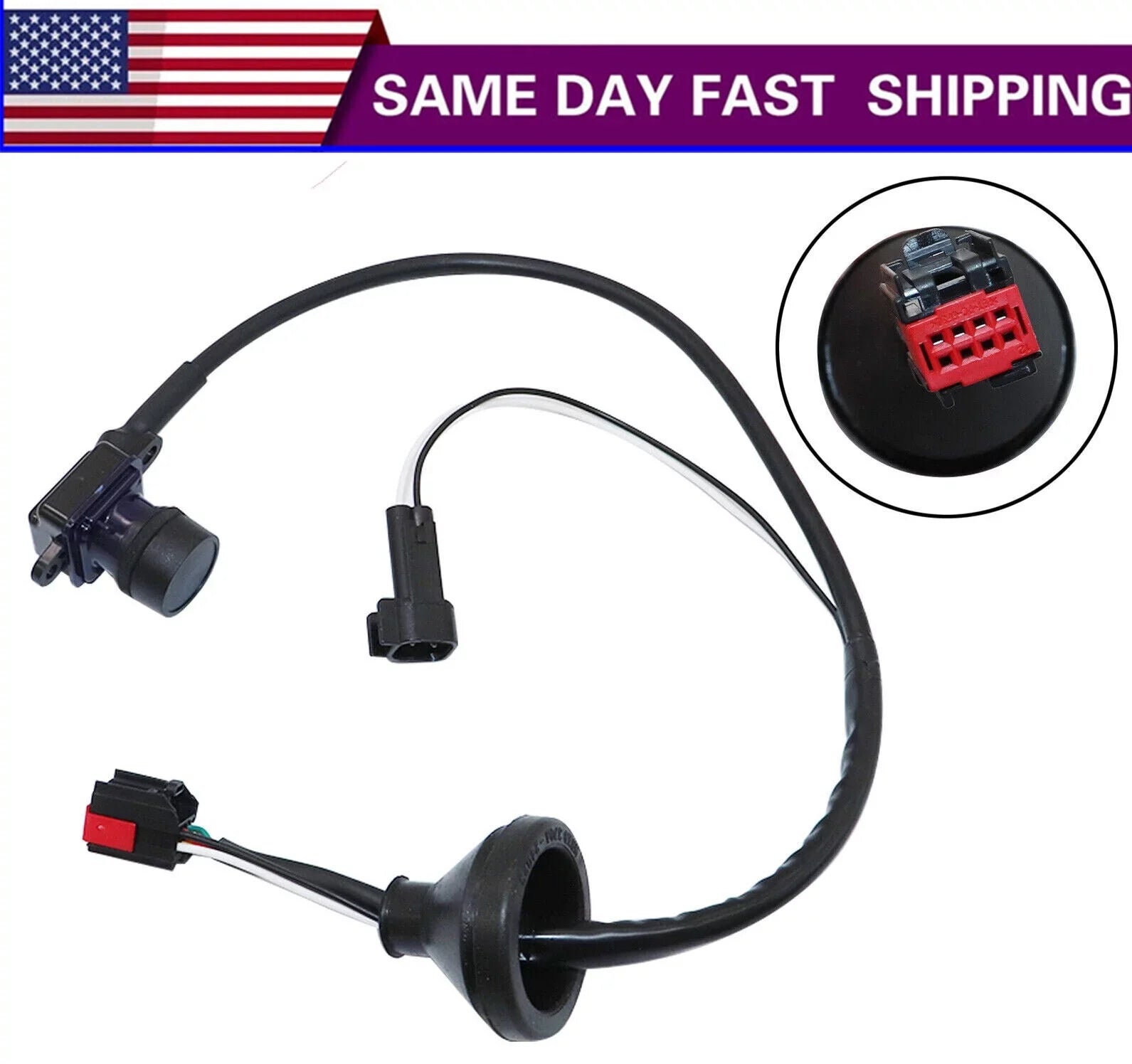Onemayship Rear Back Up Camera for Dodge Grand Caravan 2011-2020, 130Â° Detection Angle, Wired Connection, Distance Line - Exclusive Design