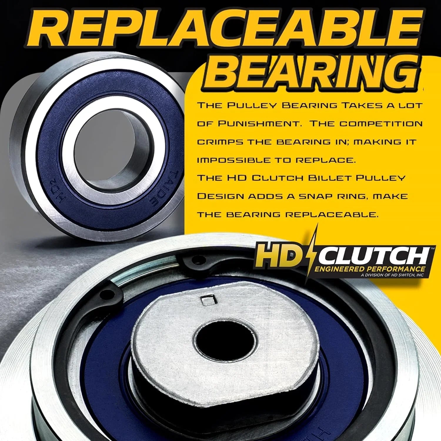 HD Switch 462715 GT1 High Torque 110ftlb (OEM 95) BigBearing Billet Pulley Blade PTO Clutch & 10A 483957 PTO Switch fits Scag 462715 Liberty Z & Scag Freedom Z GT1-CH03L, GT1CH03L Zero Turn Lawn Mower