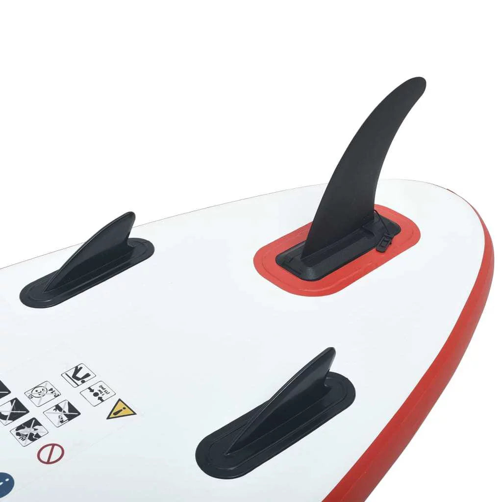Stand Up Paddle Board Set An Inflatable Surfboard in Captivating Red and White