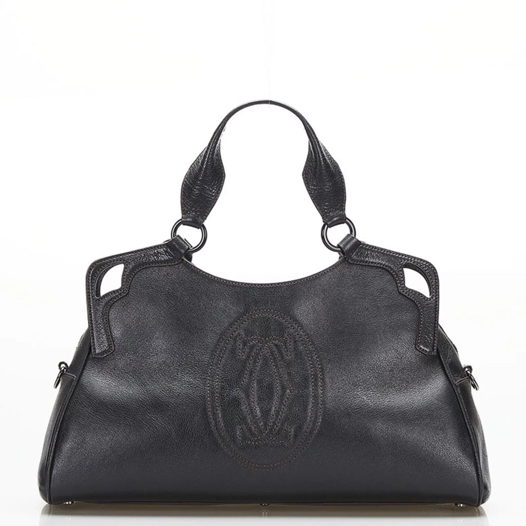 Pre-Owned Cartier handbag shoulder bag brown leather ladies CARTIER (Fair) - Exclusive Design
