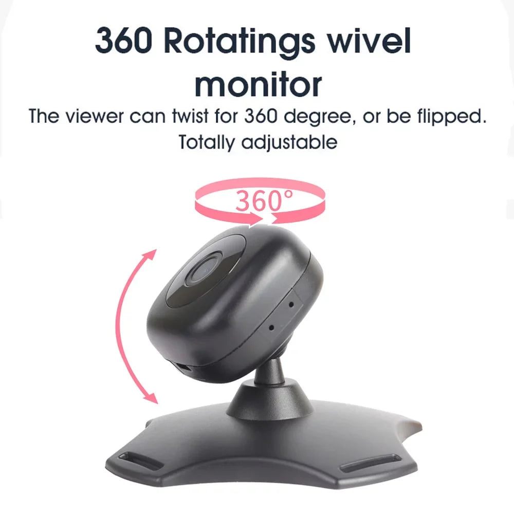 Stylish Pinnaco WiFi Baby Car Camera Monitor, 360Â° Rotation Night Vision, USB Powered