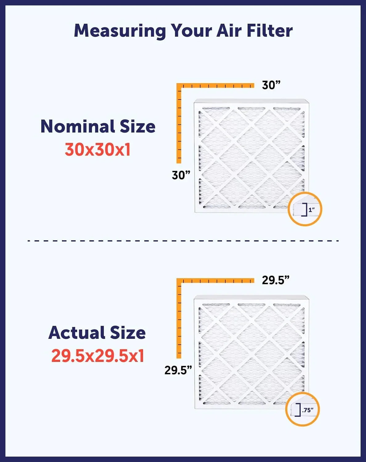 Filter King 26x50.5x1 Air Filter | 4-PACK | MERV 8 HVAC Pleated A/C Furnace Filters | MADE IN USA | Actual Size: 26 x 50.5 x .75" - Exclusive Design