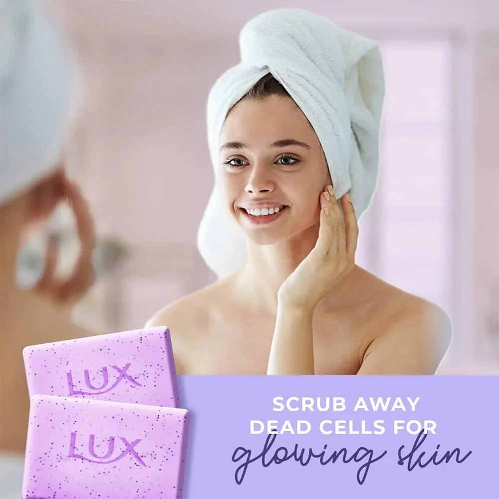 Lux Lavender & Vitamin C Exfoliating Soap 5X125G - Exclusive Design