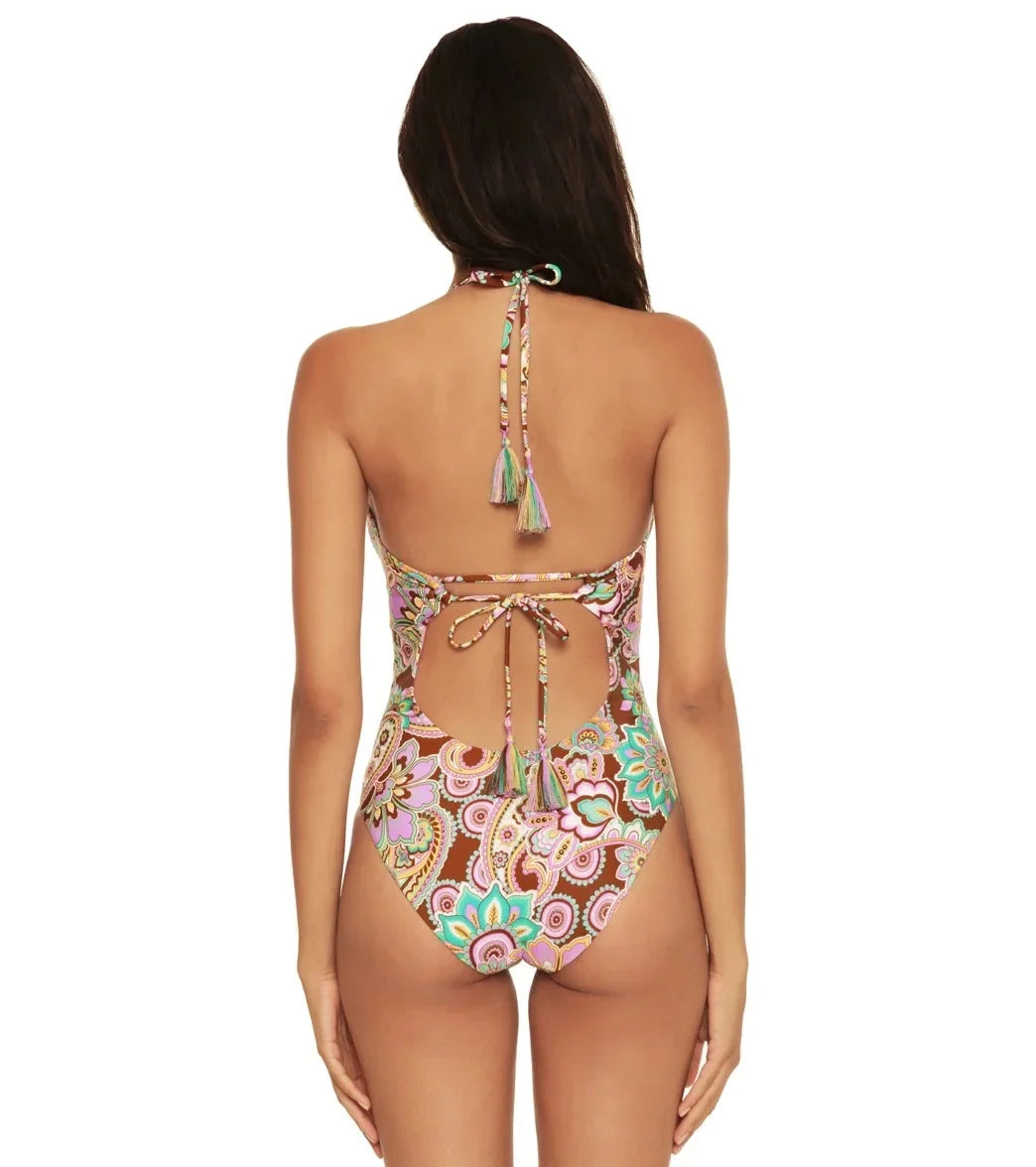 Becca by Rebecca Virtue MULTI Groovy Multi Way One-Piece Swimsuit, US Large - Exclusive Design