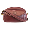 Stylish Pre-Owned Cartier Must Women's Leather Shoulder Bag Bordeaux (Good)