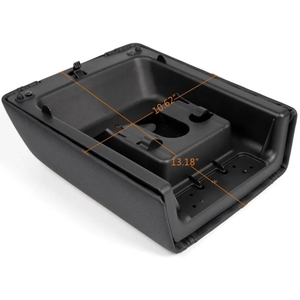 Teledu For 2004-2008 Ford F-150 BLACK LEATHER CENTER CONSOLE ARM REST LID COVER PAD