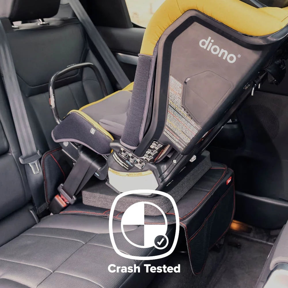 Diono Super Mat 2 Pack Car Seat Protector, Crash Tested, Water Resistant, Black - Exclusive Design