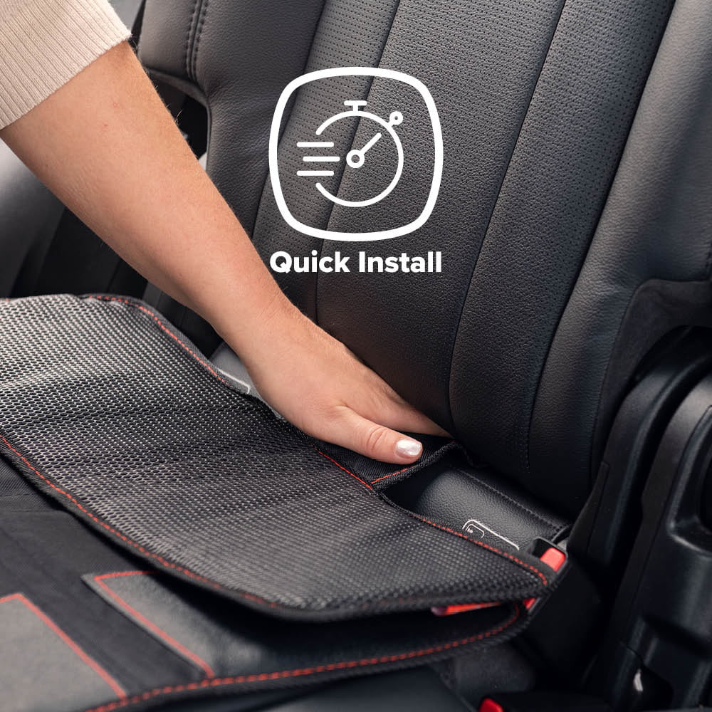 Diono Super Mat 2 Pack Car Seat Protector, Crash Tested, Water Resistant, Black - Exclusive Design