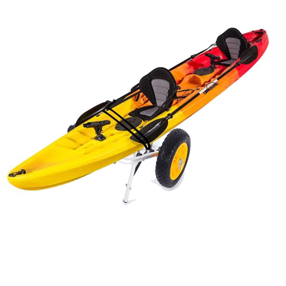Stylish Ktaxon Aluminum Alloy Canoeing Trailer Cart Kayak Dolly Boat Canoe Trolley with Wheels