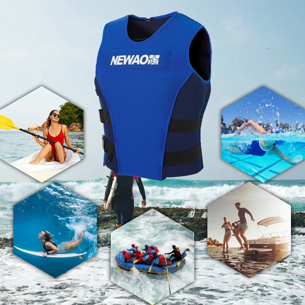 NEWAO Jacket, Neoprene Safety Float Suit for Sailing and Water Skiing