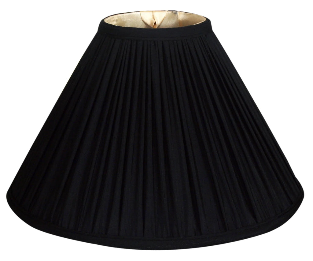 Royal Designs 12" Coolie Empire Gather Pleat Lamp Shade Black