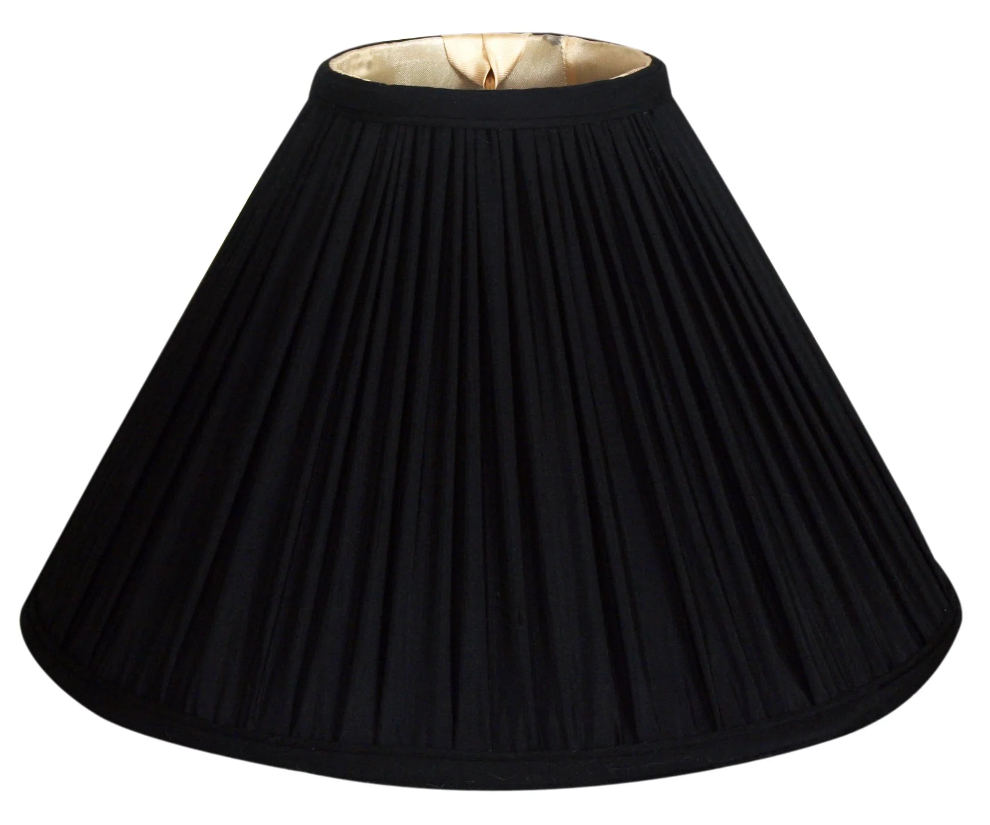 Royal Designs 12" Coolie Empire Gather Pleat Lamp Shade Black