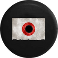 2018 2019 Wrangler JL Backup Camera Distressed Japan Flag Vintage Spare Tire Cover for Jeep RV 33 Inch