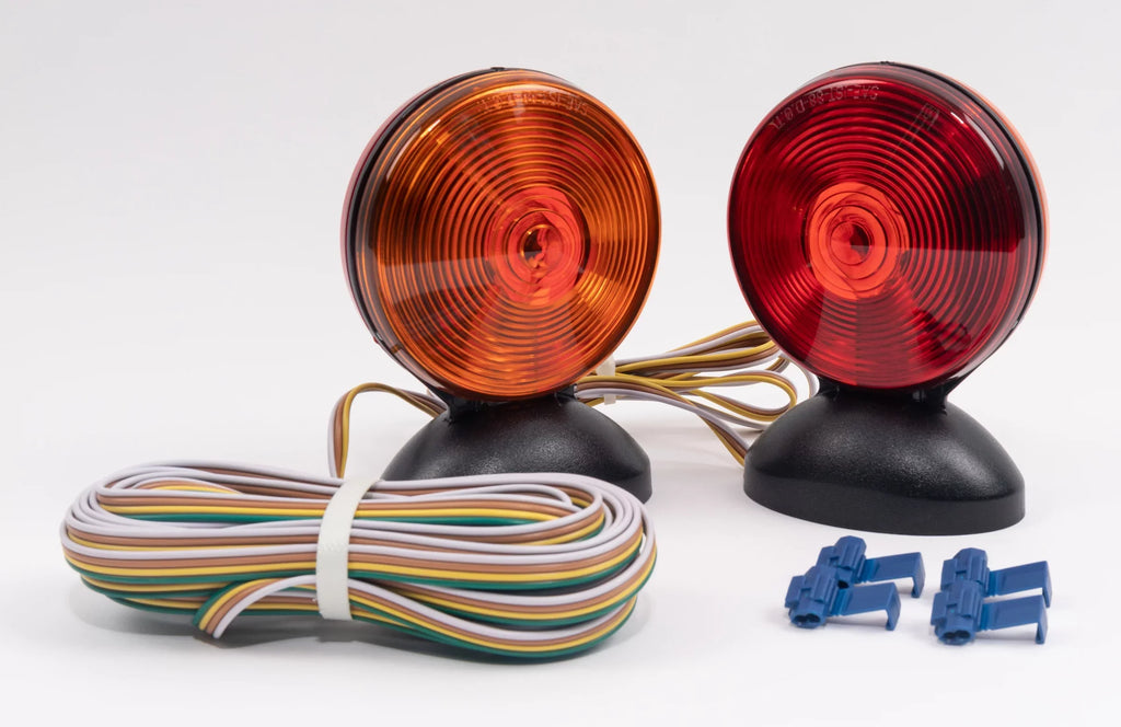 Hopkins Towing Solutions Magnetic 2 Sided Towing Light Kit, C6300, Amber and Red - Exclusive Design