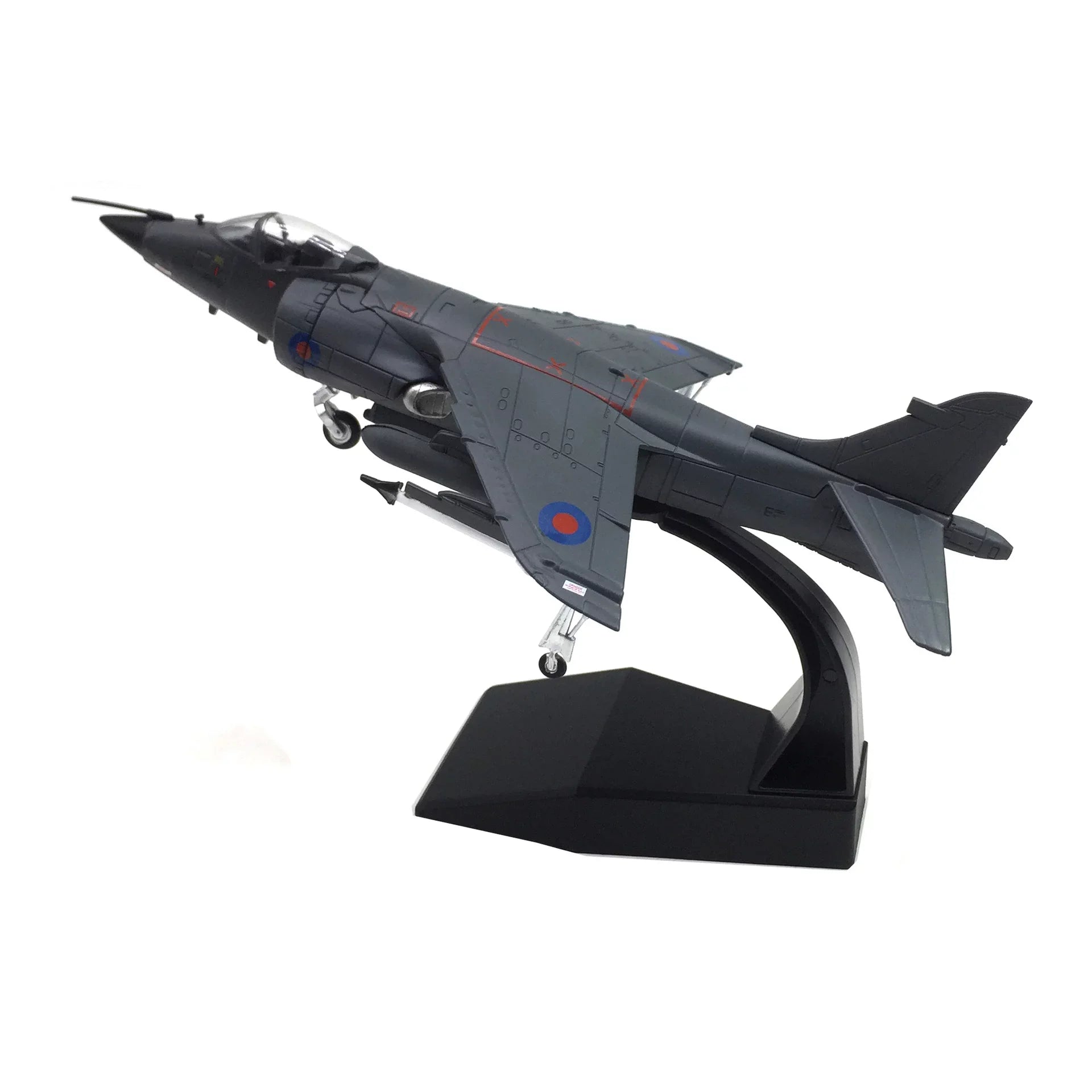 Stylish 1:72 UK Air Force 1982 Sea Harrier Jet Fighter Model Military Fighter Aircraft Model Alloy Simulation Collection Display