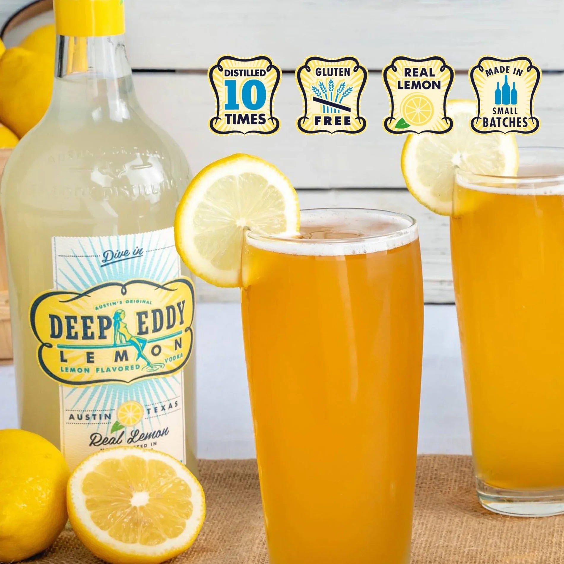 Stylish Deep Eddy Lemon Flavored Vodka, 1.75 L Bottle, 35% ABV