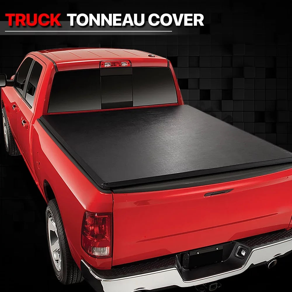 Stylish Short Bed Truck Tonneau Cover 5Ft Soft Top Tri-Fold Fleetside for 05-21 Frontier Fits select: 2005-2019 NISSAN FRONTIER
