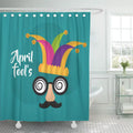 ATABIE Absurd April Fools Mask Mustache Silly Glasses and Hat Advert Shower Curtain 60x72 inch