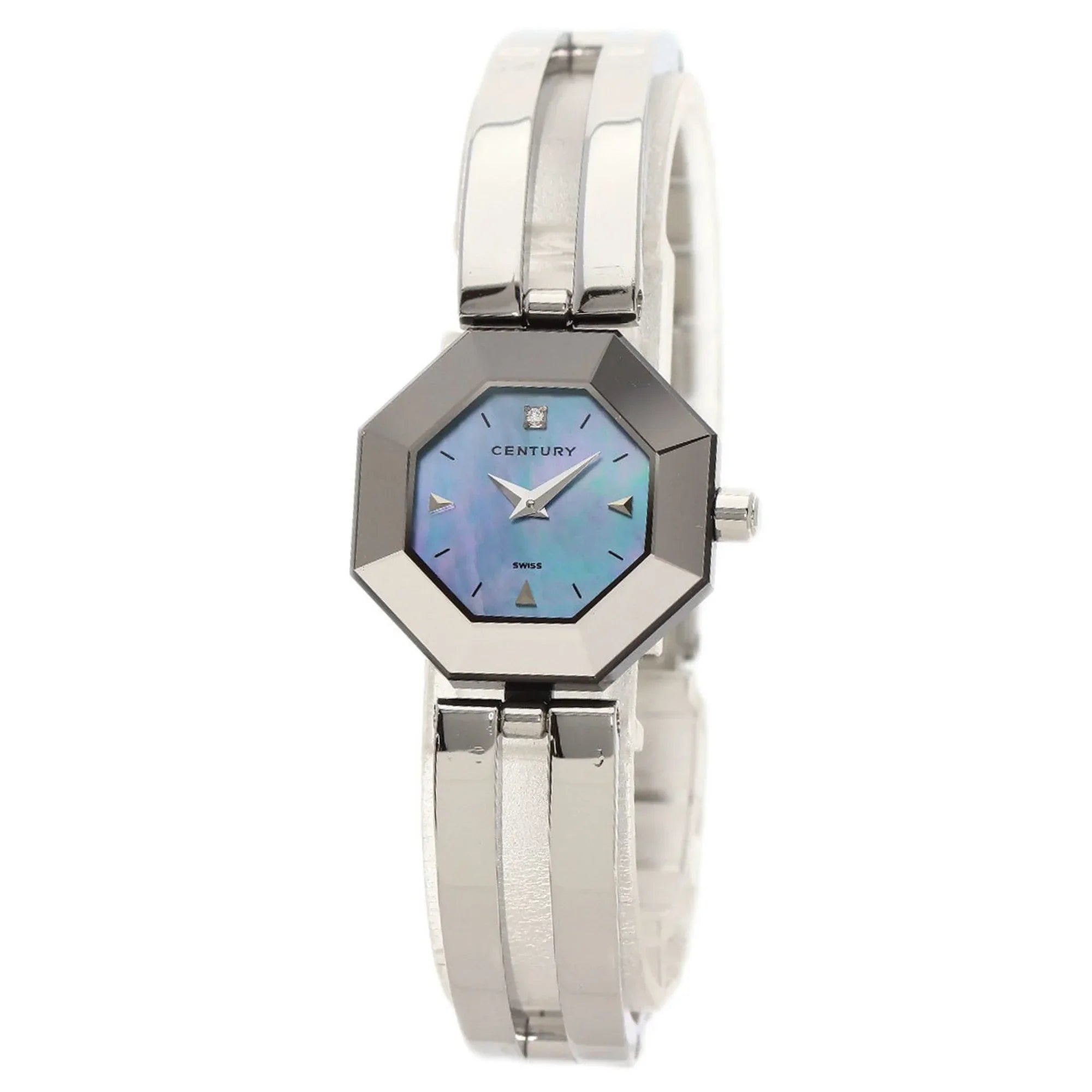 Stylish Pre-Owned Century Time Gem Watch Stainless Steel/SS Ladies CENTURY (Good)