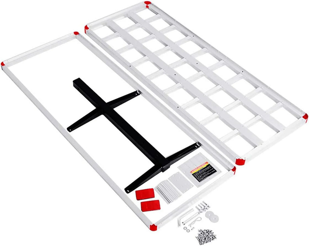 Stylish Hitch Cargo Carrier, Aluminum Trailer Hitch Cargo Carrier Fits 2â Receiver, 60â x 22â x 7â Mount Luggage Rack, Vehicle Cargo Basket for SUV, Truck, Car, 500LBS Capacity