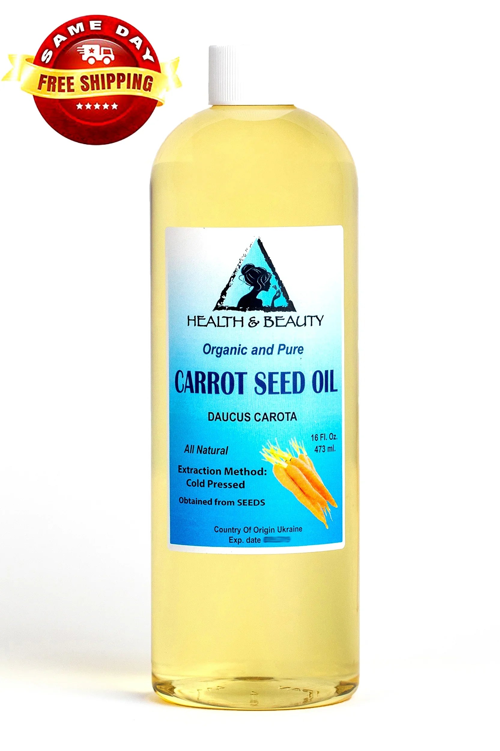 Carrot Seed Oil Organic Carrier Cold Pressed Premium Fresh 100% Pure 16 oz