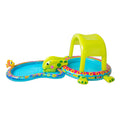 Stylish Banzai Shade 'N Slide Turtle Inflatable Kiddie Splash Pool with Sprinkler