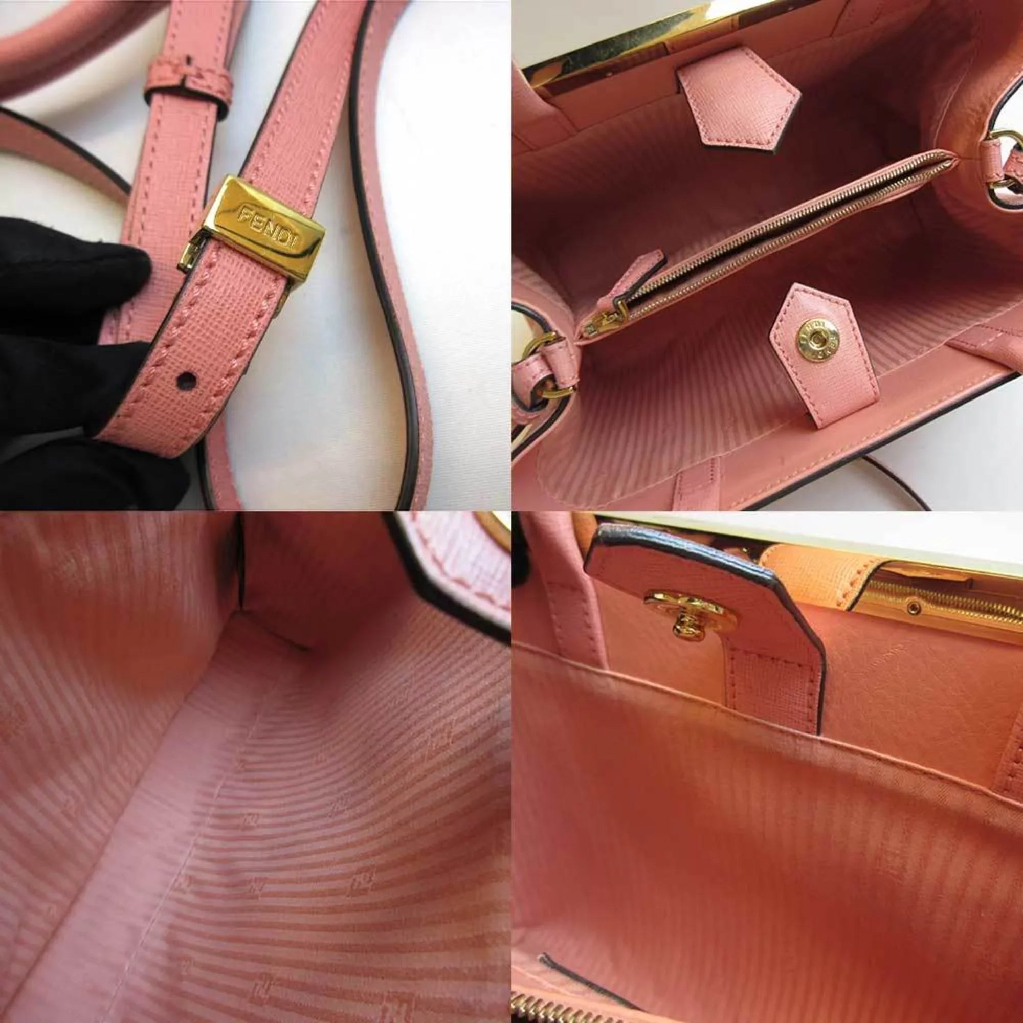 Pre-Owned Fendi 8BH253 Tojour Shoulder Hand 2way Bag Pink Ladies (Good)