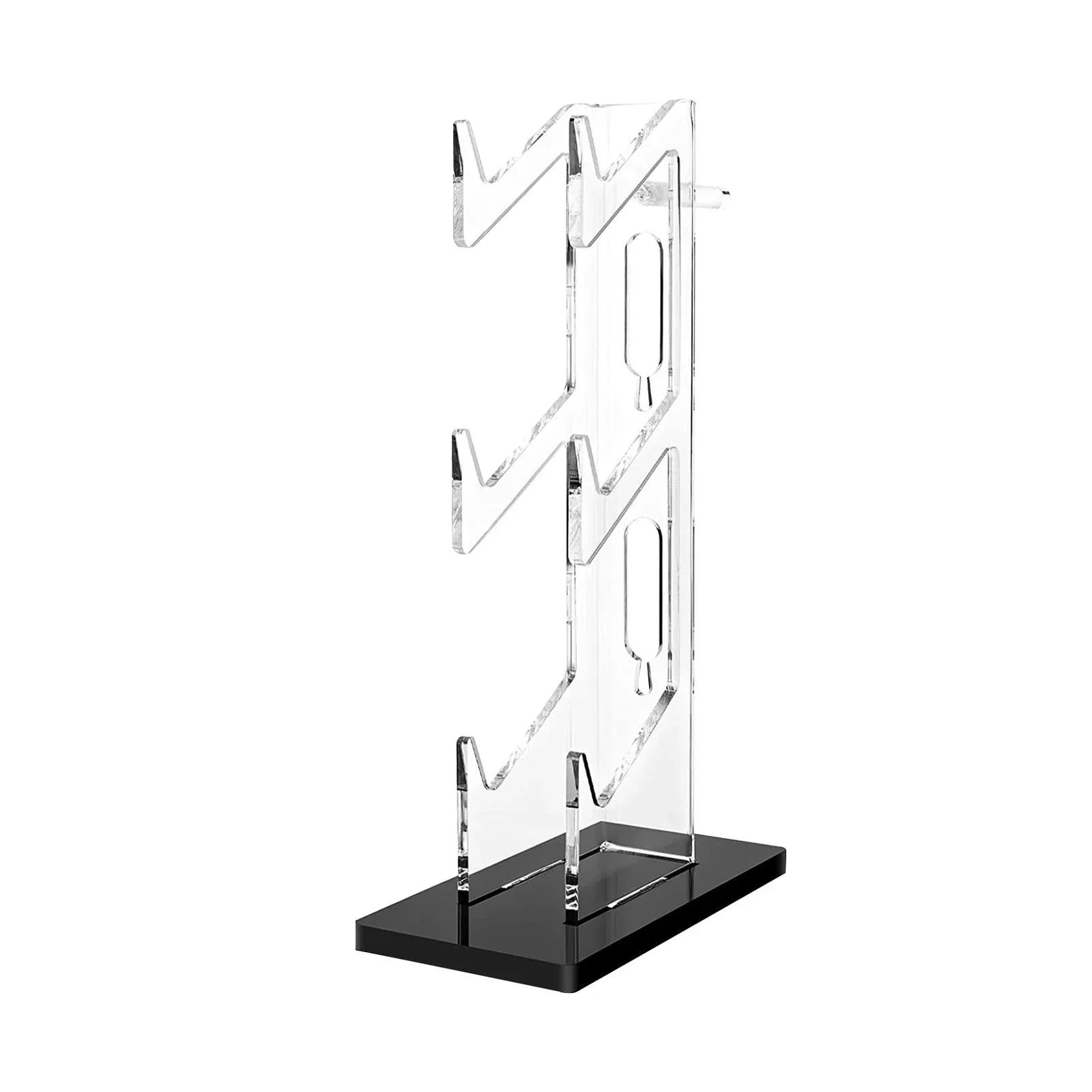 3 Tier Controller Bracket Gadget Non Slip Mat Durable Transparent Decoration Acrylic Headset Hanger for Game Desk Controller Accessories PS5 Black - Exclusive Design