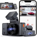 Vantrue E3 2.5K 3 Channel WiFi Dash Cam 1944P+1080P+1080P Front and Rear Inside 3 Way GPS Dash Camera for Car Voice Control IR Night Vision 24 Hrs Parking Mode Motion Detection - Exclusive Design
