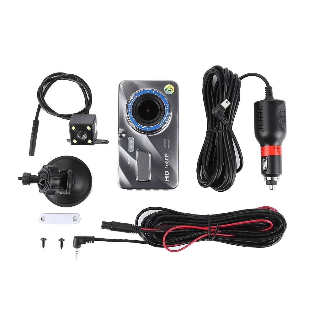 Stylish Dual Lens Car DVR HD 1080P Dash Cam Video Recorder Camera Night Vision G-sensor