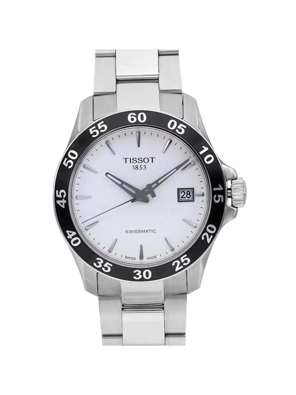 Stylish Tissot V8 Swissmatic Steel Silver Dial Men Automatic Watch T106.407.11.031.00