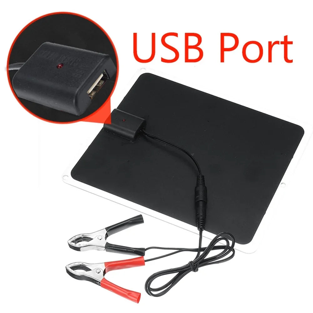 Stylish moobody 20W Removable Solar Panel, Portable Solar Power Recharger for Camping Hiking Car Light Fan