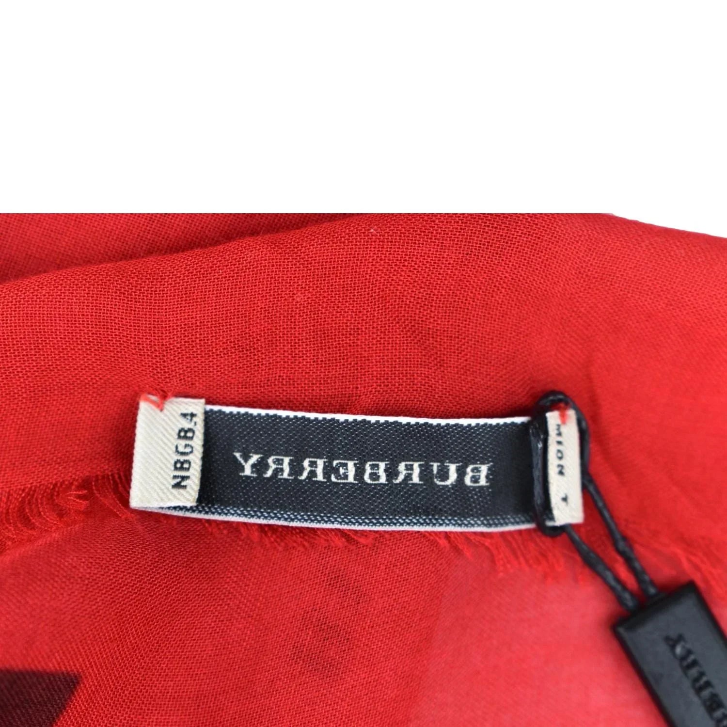 Stylish BURBERRY Leopard Print Multicolor Scarf Red