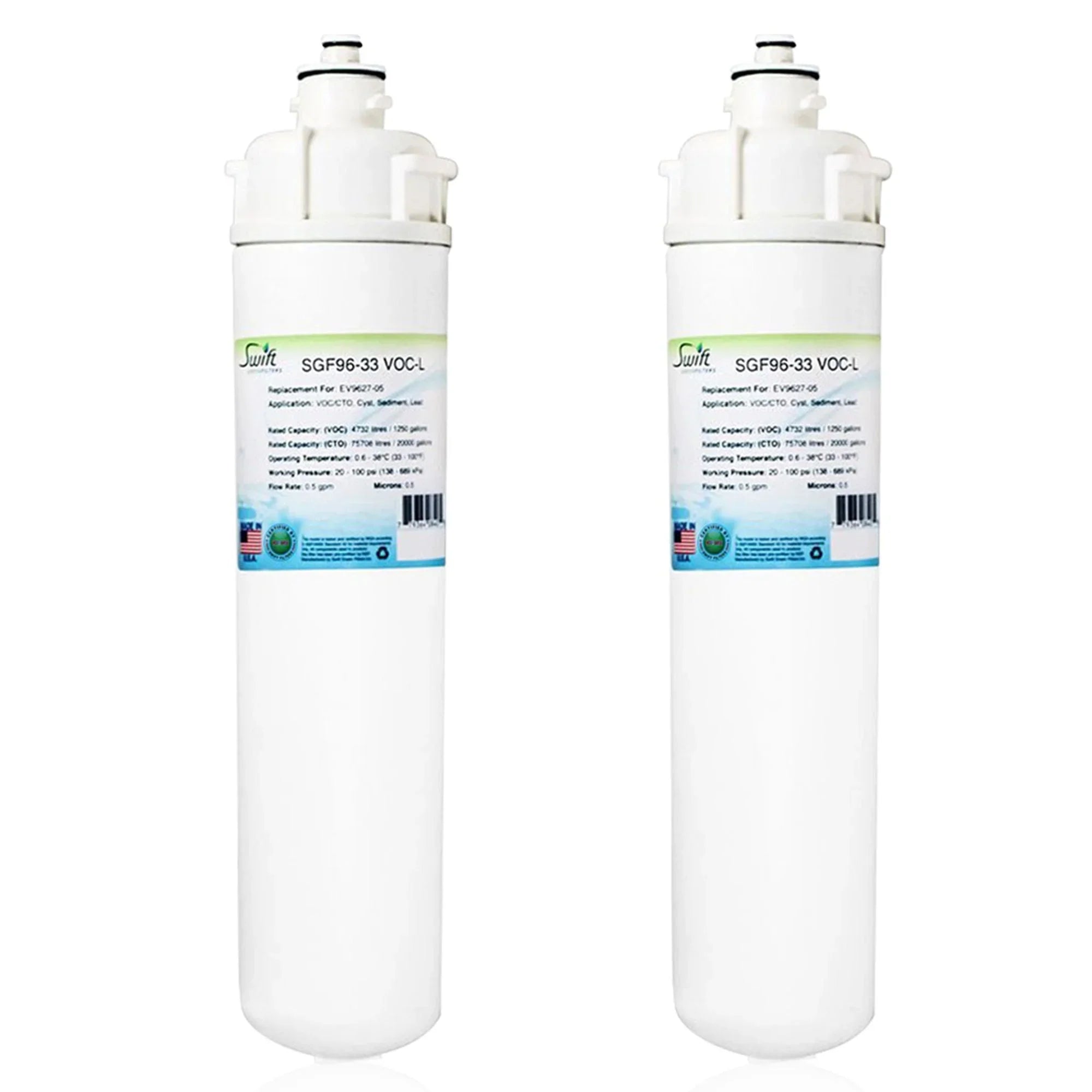 Stylish Swift Green Filters SGF-96-33 VOC-L Compatible Commercial Water Filter for EV9627-05, Made in USA (Pack of 2)