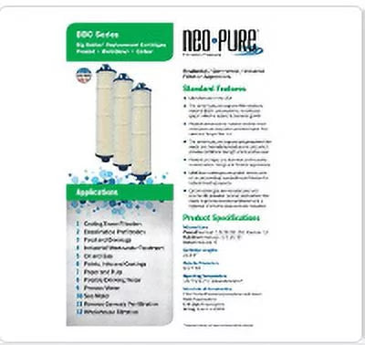Stylish Neo-Pure BB150-PH01A Big Bubba 1 Micron Pleated Filter Cartridge Compatible with Watts BBC-150-P1A Big Bubba BBH-150 housing