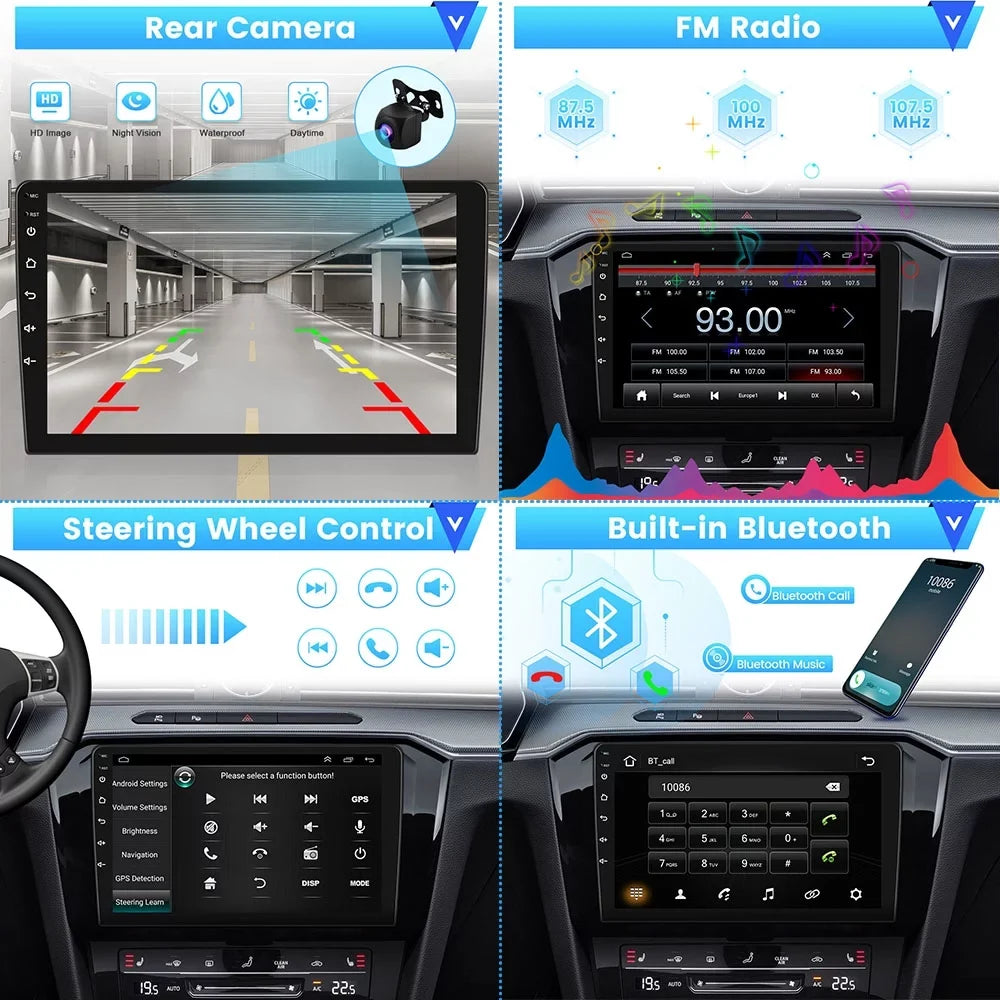 Podofo 2+32G for Hyundai Elantra 2014-2016 Wireless Carplay Android Auto Mirror Link 9'' Touchscreen Car Stereo Radio Android 11 System WIFI GPS Hifi FM Bluetooth Usb, AHD Backup Camera