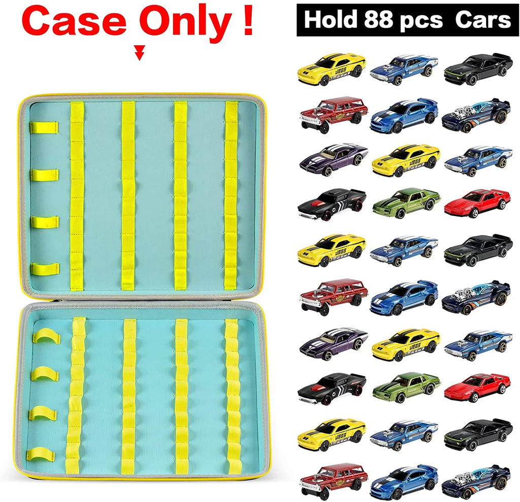 Stylish Toy Storage Organizer Case, 88 Car Display Carrying Container Holder (Box Only)