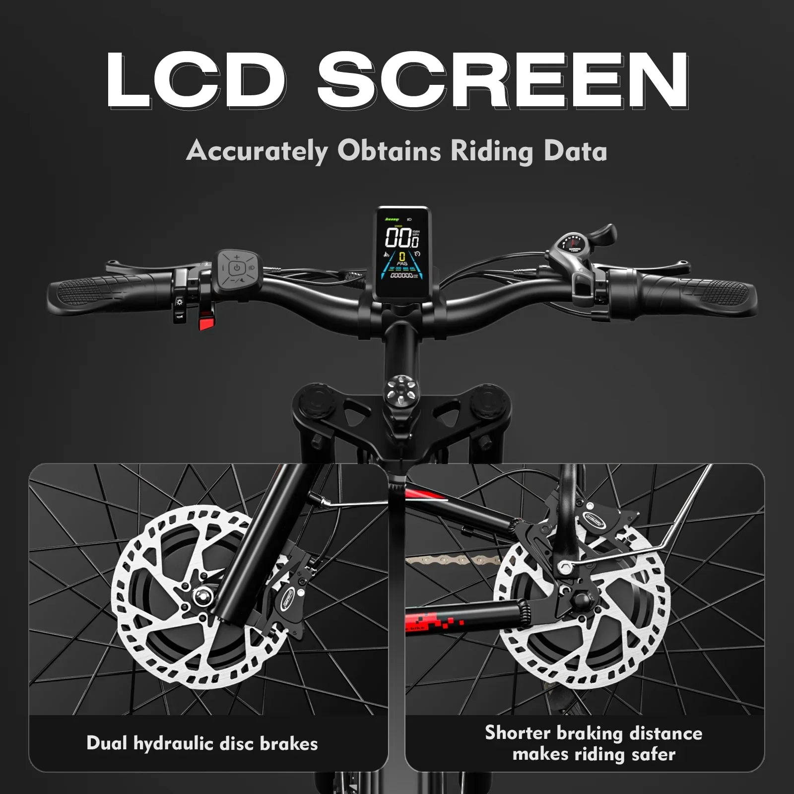 Adult Electric Bike 1500W Electric Bike, 52V 21Ah Removable Battery 26 Inch Fat Tire Off-Road Beach Mountain Electric Bike Full Suspension Dual Hydraulic Disc Brake Commuter Electric Bike 7-Speed Elec - Exclusive Design