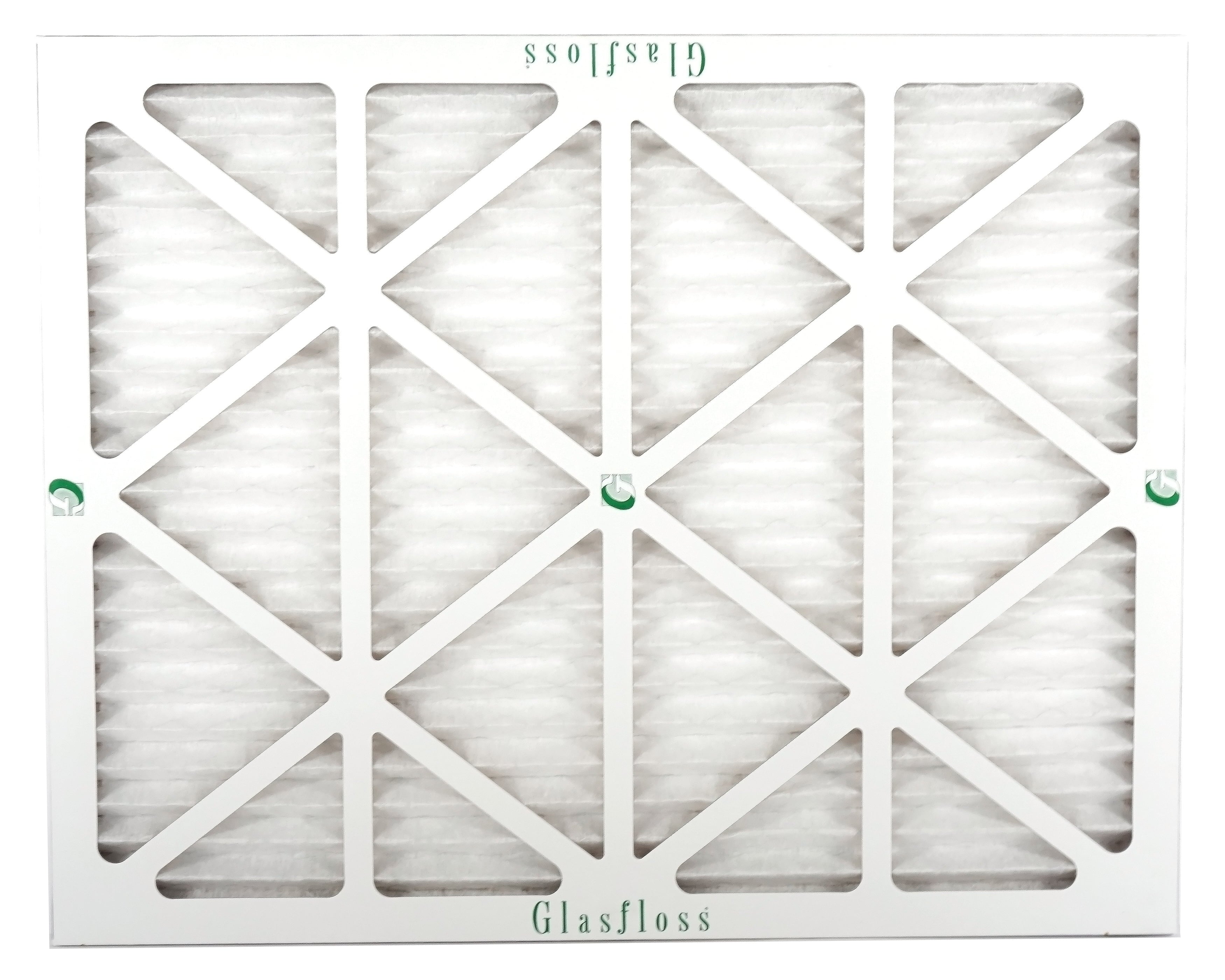 Glasfloss 20x24x1 - MERV 10 -Qty:12 - Furnace Air Filter - Made in USA (Actual Size: 19.5 x 23.5x7/8 inch) - Exclusive Design