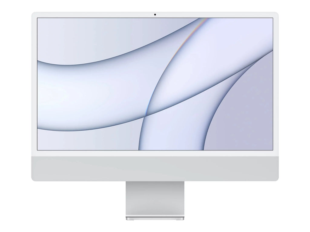 Apple iMac with 4.5K Retina display - All-in-one - M1 - RAM 8 GB - SSD 256 GB - M1 7- GPU - WLAN: Bluetooth 5.0, 802.11a/b/g/n/ac/ax - macOS Monterey 12.0 - monitor: LED 24" 4480 x 2520 (4.5K) - keyboard: US - silver
