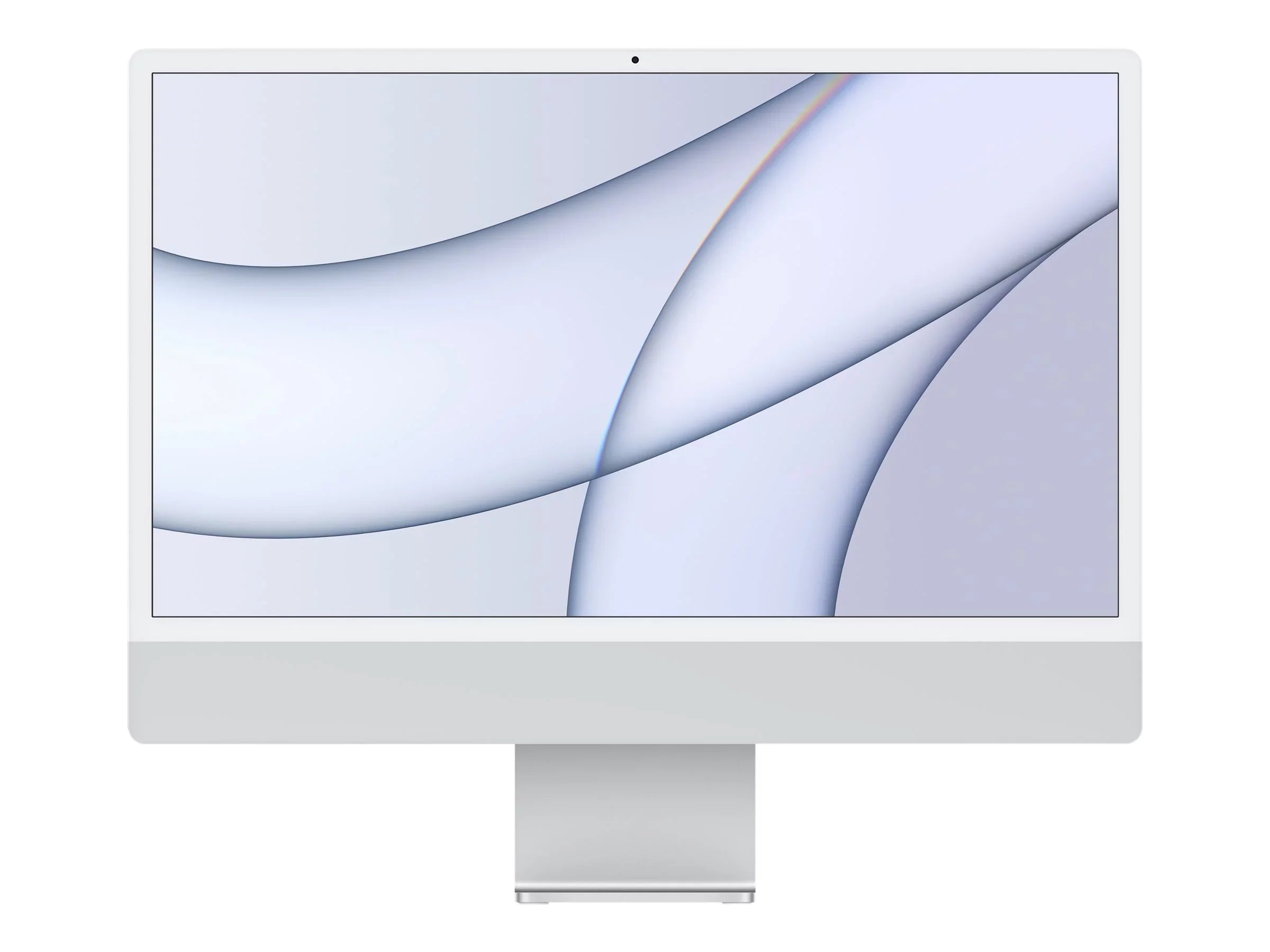 Apple iMac with 4.5K Retina display - All-in-one - M1 - RAM 8 GB - SSD 256 GB - M1 7- GPU - WLAN: Bluetooth 5.0, 802.11a/b/g/n/ac/ax - macOS Monterey 12.0 - monitor: LED 24" 4480 x 2520 (4.5K) - keyboard: US - silver
