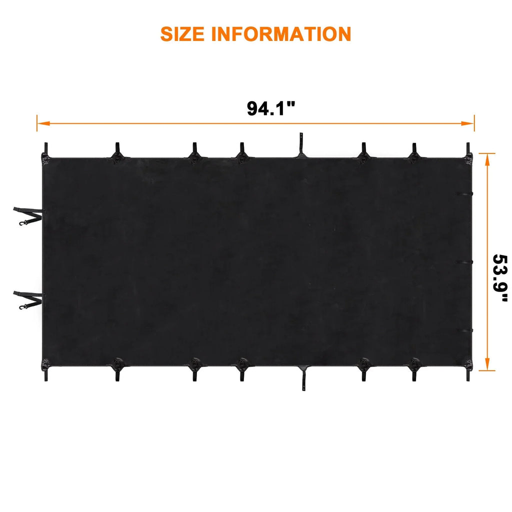 Stylish Soft Top Bikini Top Cover for Jeep Wrangler JK 2007-2017 2-Door Extended PU Leather Anti-UV Top Roof Black